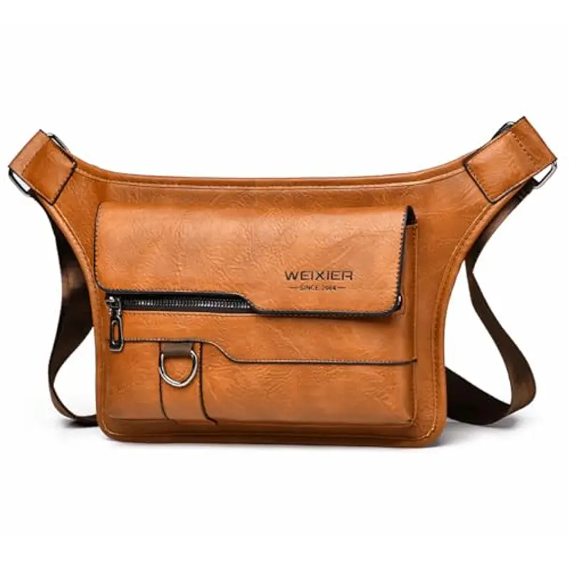 A-QMZL Borsa a tracolla Uomo Marrone 1095443