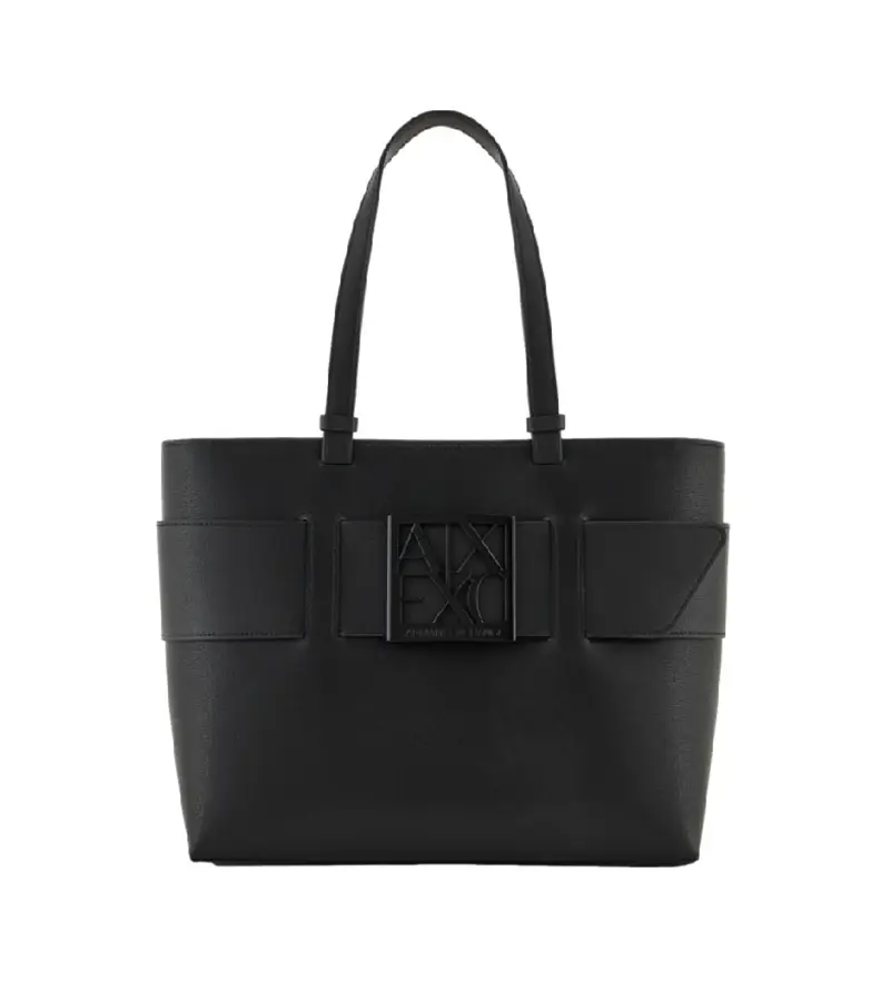 A|X Armani Exchange per donna 9491380A87400020 Borsa della spesa nera (OSFA), Nero, Casual, Poliuretano