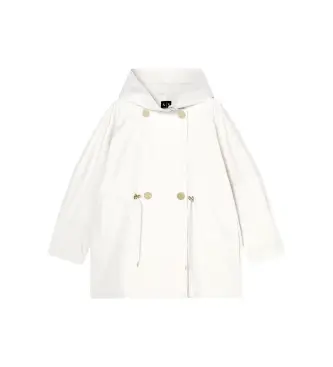 A|X Armani Exchange per donna XW001931AF21525U1003 Cappotto Satinato bianco, Casual, Cotone