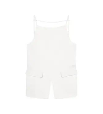 A|X Armani Exchange per donna XW001952AF21555U1003 Top bianco senza maniche, Casual, Poliestere, Senza maniche / cinghie