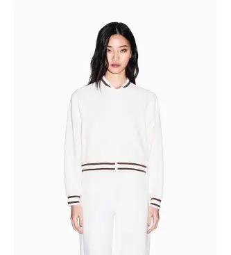A|X Armani Exchange per donna XW002071AF10804U1003 Giubbotto bomber bianco, Casual, Classico, Modal, Manica corta