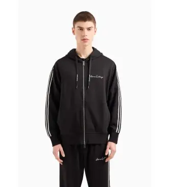A|X Armani Exchange per uomo 8NZMSHZ9N1Z1200 Felpa elasticizzata nera, Nero, Casual, Poliestere
