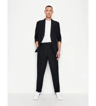 A|X Armani Exchange per uomo 8NZP15ZNFNZ1583 Pantaloni di lino blu scuro, Casual, Navy