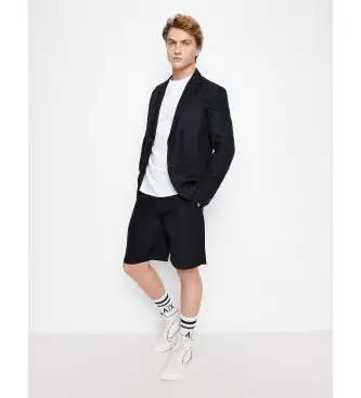 A|X Armani Exchange per uomo 8NZS67ZNFNZ1583 Bermuda in lino blu scuro, Casual, Navy