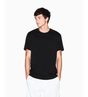 A|X Armani Exchange per uomo XM001283AF10361UC001 T-shirt nera semplice, Nero, Casual, Cotone, Manica corta