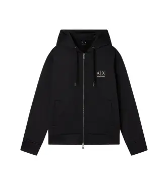 A|X Armani Exchange per uomo XM001770AF19936UC001 Felpa con cappuccio nera, Nero, Casual, Sintetico Dorato