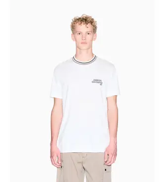 per uomo XM001795AF10361U0009 T-shirt bianca a contrasto (XL), Bianco, Casual, Cotone, Manica corta