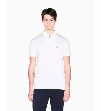 A|X Armani Exchange per uomo XM002372AF21936U0009 Tessuto Polo bianco, Casual, Viscosa, Manica corta
