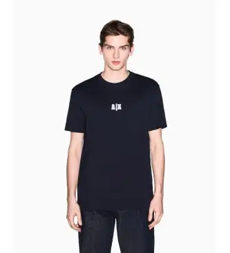A|X Armani Exchange per uomo XM002509AF10358UB101 Maglietta Regular Fit AX blu marino, Casual, Cotone, Manica corta, Navy