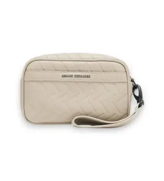 A|X Armani Exchange per uomo XM002600AF22652U6229 Borsa da toilette compatta beige (OSFA), Casual, Poliestere