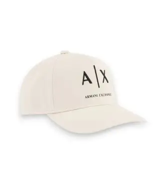 A|X Armani Exchange per uomo XM002696AF15502M1166 Cappellino da baseball regolabile beige (OSFA), Casual, Cotone