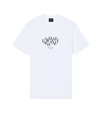 A|X Armani Exchange per uomo XM002782AF10356U0009 Maglietta con logo bianco, Casual, Cotone, Manica corta