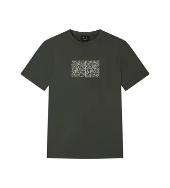A|X Armani Exchange per uomo XM002784AF10356U8144 Maglietta verde Slim Fit, Casual, Cotone, Manica corta