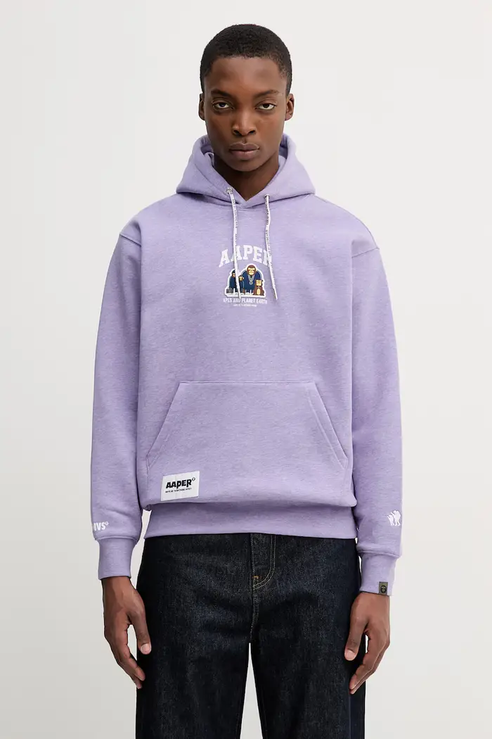 AAPE felpa Aaper Hoodie Violetto