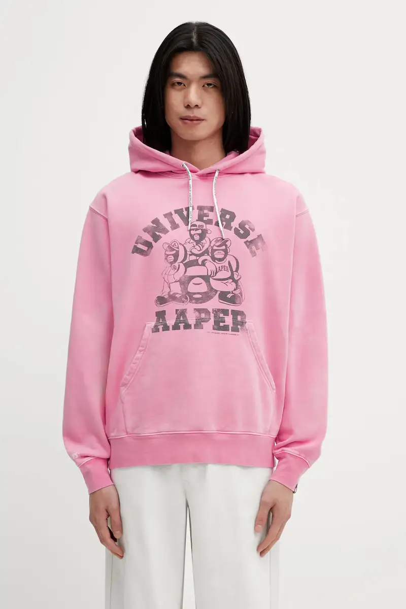 AAPE felpa in cotone Rosa