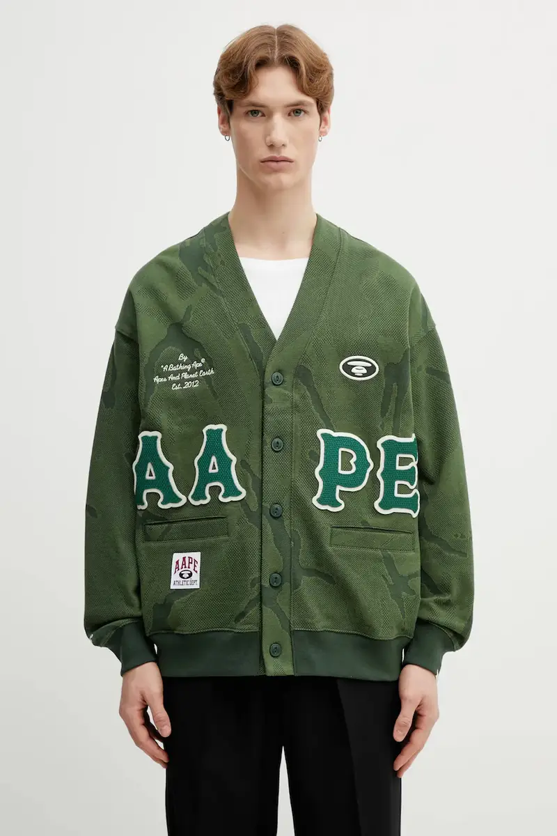 AAPE felpa in cotone Verde