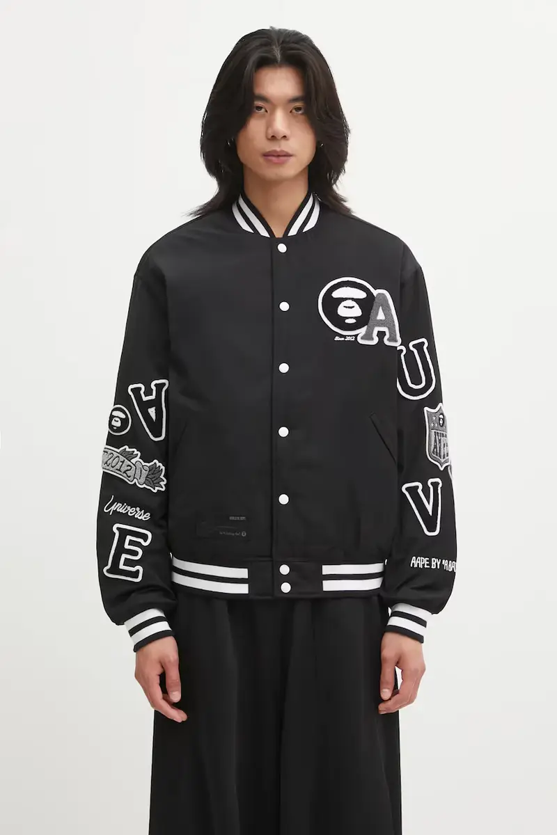 AAPE giacca bomber Main colore nero AAPJKM7742XXP