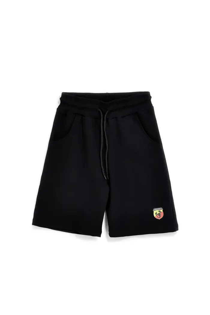 ABARTH Bermuda nero in cotone con tasche laterali AH24SS005 [NERO]