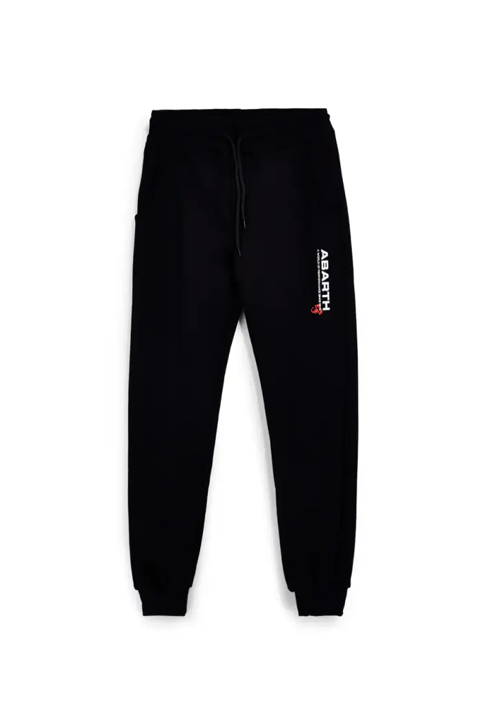 Pantaloni tuta jogging neri con coulisse e logo Abarth AH001PA [NERO]