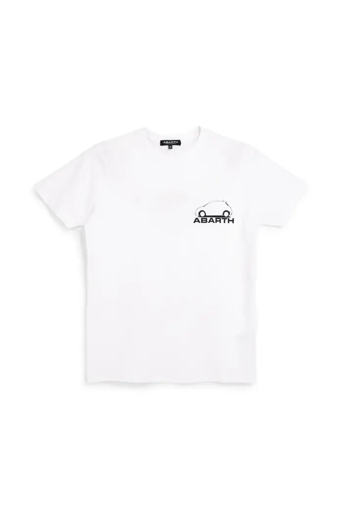 T-shirt bianca con stampa logo Abarth AH017TE [BIANCO]