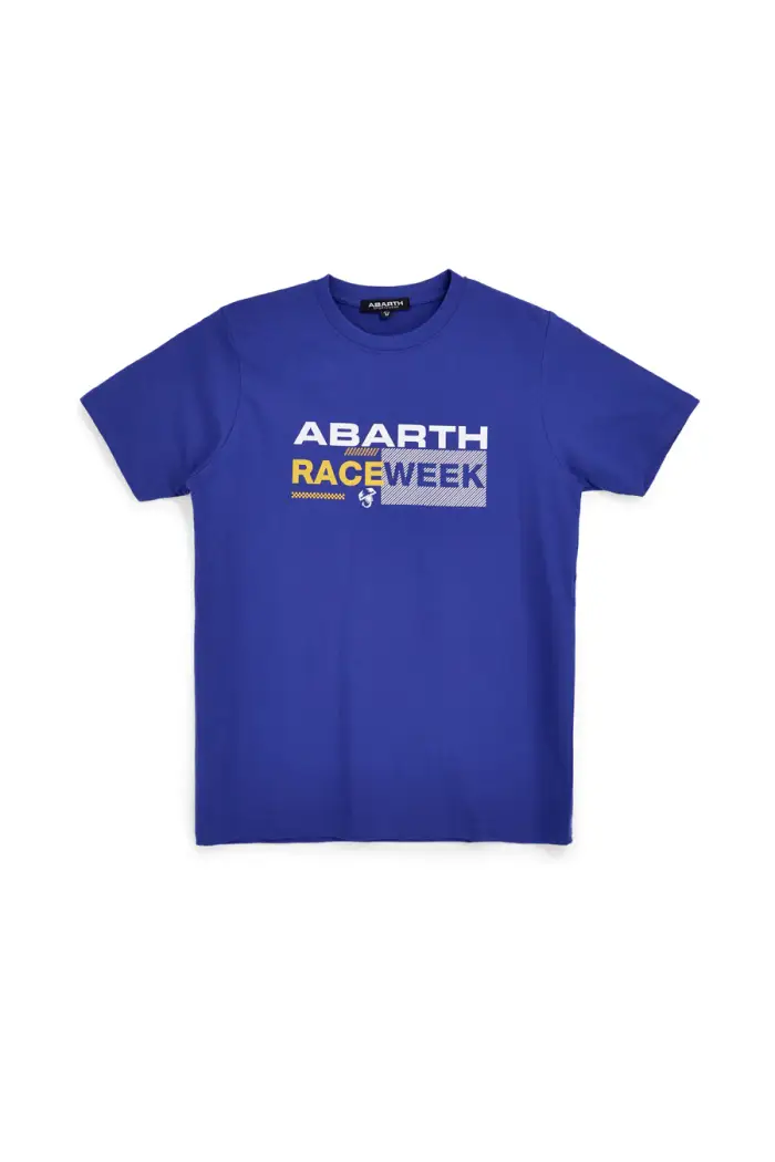 T-shirt blu royal con stampa frontale Abarth AH003TE [ROYAL]