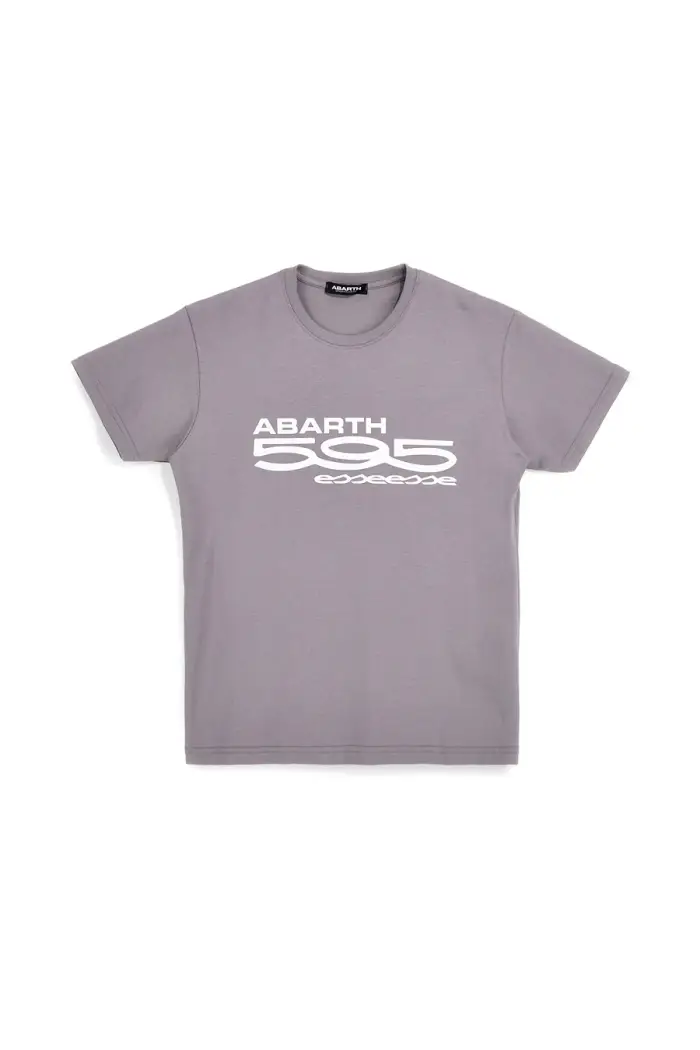 T-shirt grigia con stampa logo Abarth AH24SS102 [FERRO]