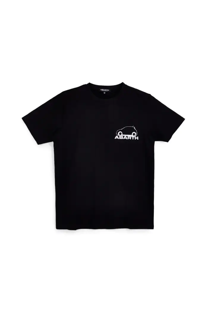 T-shirt nera con stampa logo Abarth AH017TE [NERO]