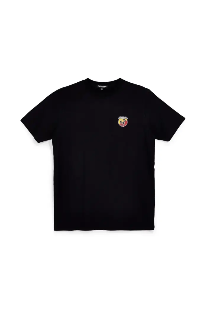 T-shirt nera in cotone con logo Abarth 01 [NERO]