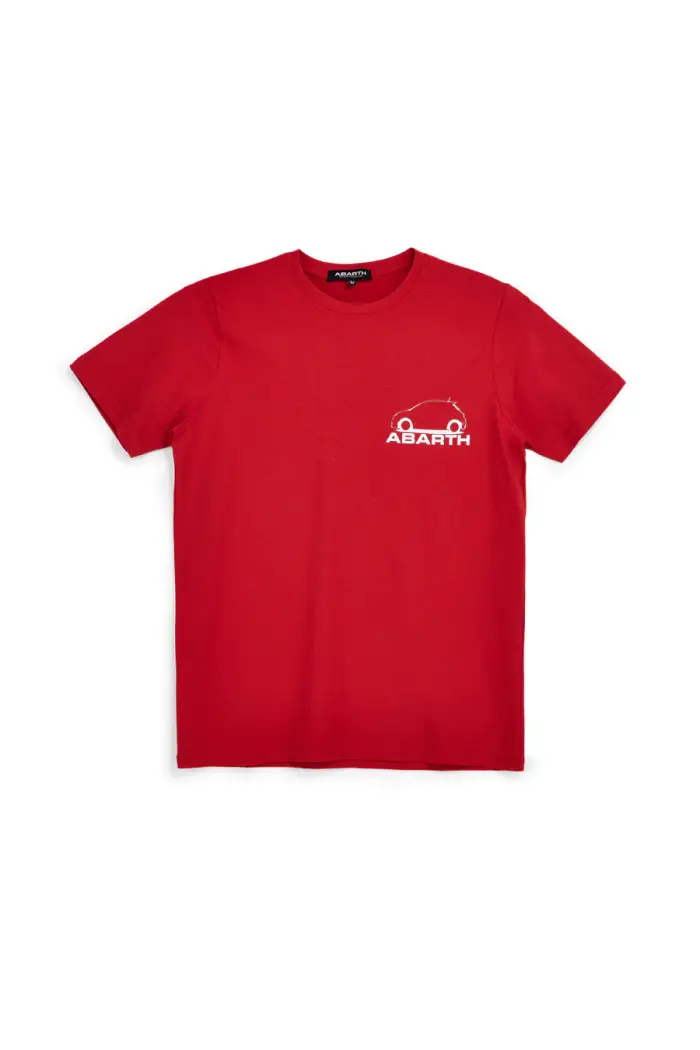 T-shirt rossa con stampa logo Abarth AH017TE [ROSSO]