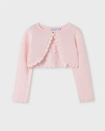 Abel & Lula Bolerino rosa cipria in viscosa tricot