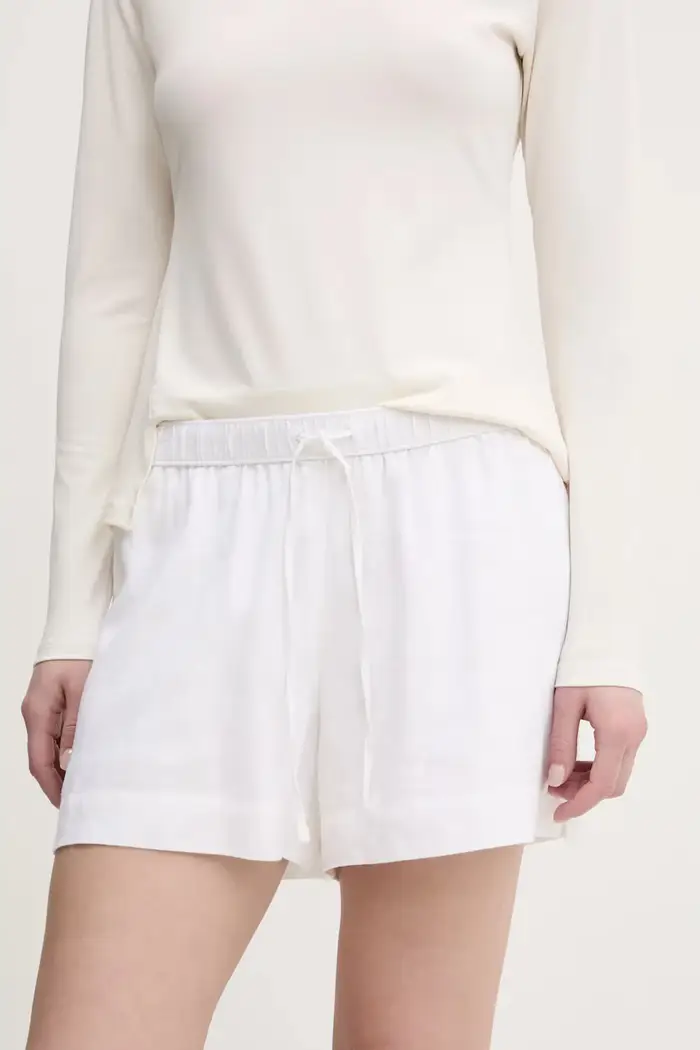 Abercrombie & Fitch pantaloncini in lino Bianco