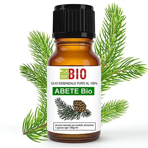 Laborbio Abete Bio Olio essenziale 100% Puro 10 ml - Uso interno Terapeutico Alimentare Diffusori Aromaterapia Cosmetica Cucina
