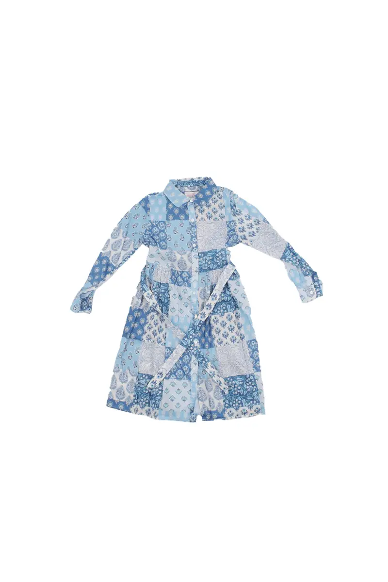 MC2 SAINT BARTH Abito Bambina Azzurro Philipa cot radical patch