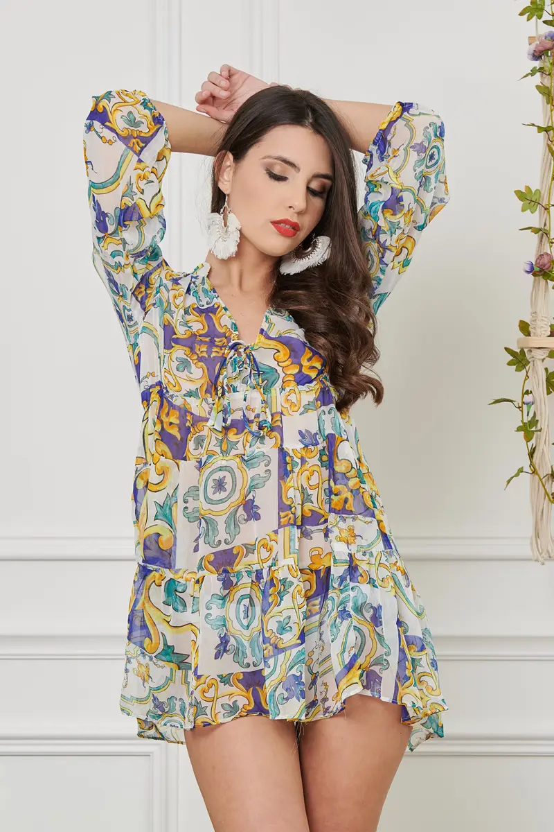 Moda Mare Positano ABITO CHIFFON | Colore: Vietri