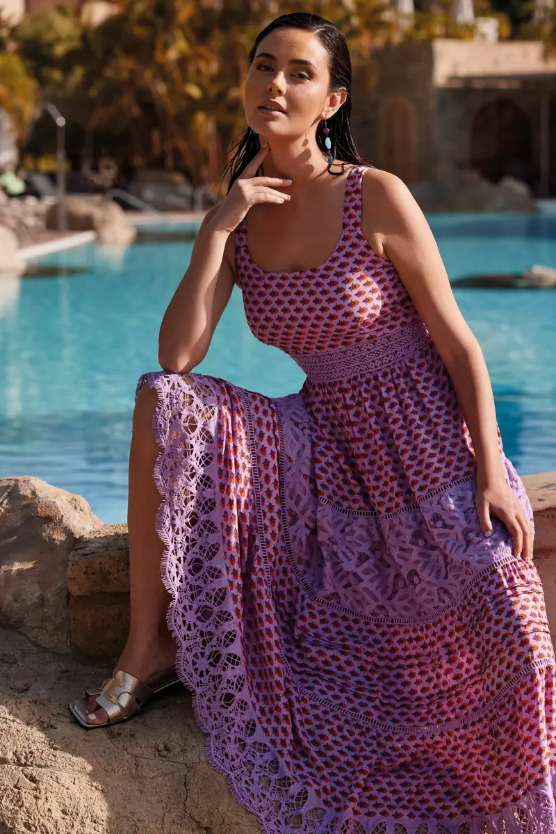 David Beachwear ABITO LUNGO CON SPALLINE CHIARA | Colore: Multi