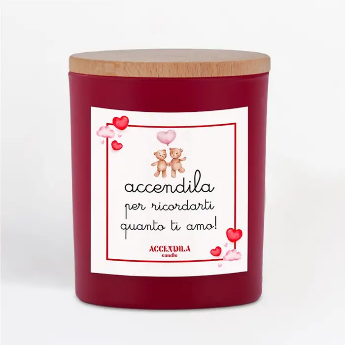 Accendila Candle Candela ti amo spicy love unica