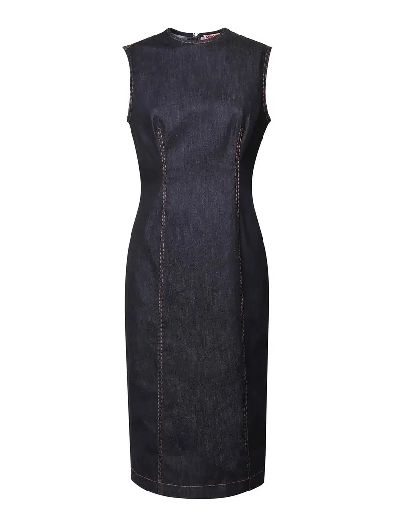 Acne Studios Vestito midi in denim Lavaggio Medio