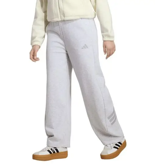 adidas 3 Stripes Jr - pantaloni fitness - ragazza Grey