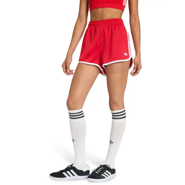 Adidas 3 Stripes Sprinter Shorts Donna - Pantaloncini Rosso - Mesh Red