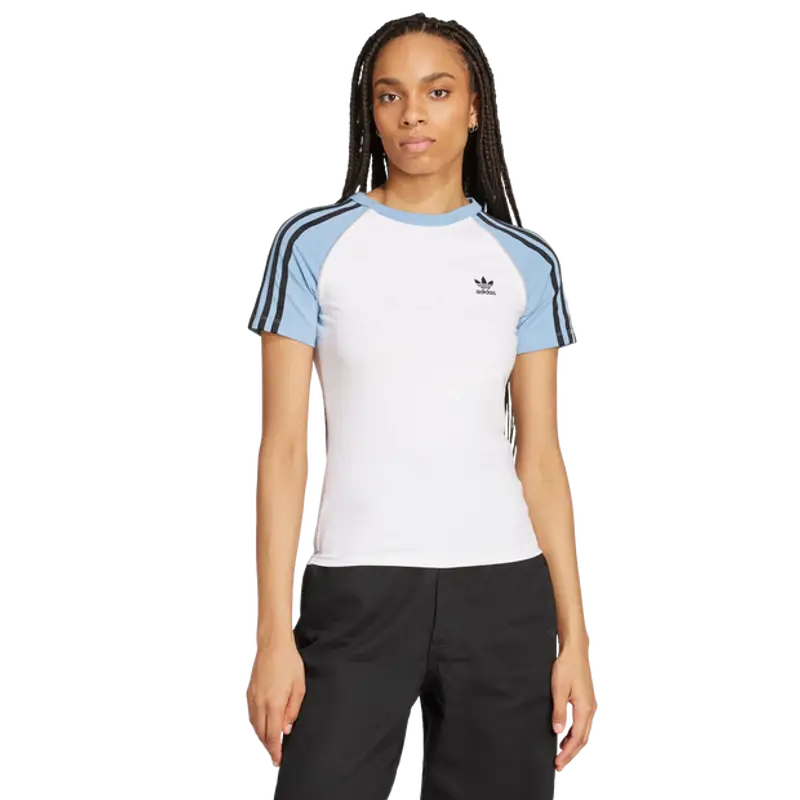 Adidas Adicolor 3-stripes female Magliette - Bianco - Jersey di cotone - Foot Locker