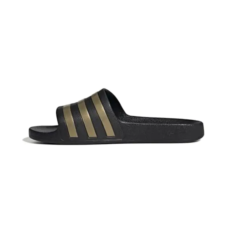 adidas Adilette Aqua Slides, Infradito Unisex - Adulto, Core Black Gold Metallic Core Black, 47 EU