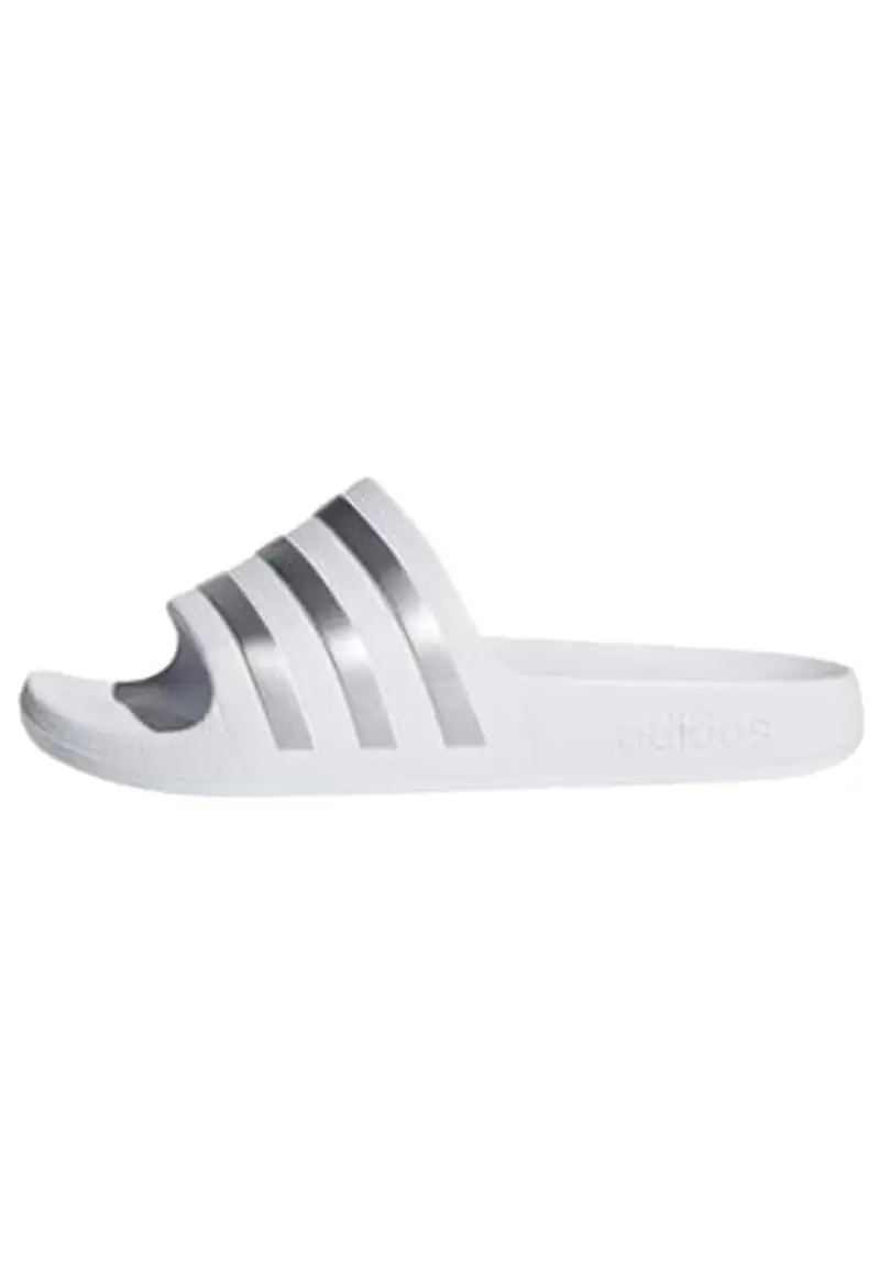 adidas Adilette Aqua Slides Kids, Infradito Unisex - Bambini e ragazzi, Cloud White / Silver Met / Cloud White, 33 EU