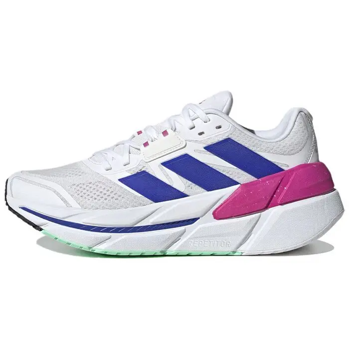 Adidas Adistar Comodo Tessuto alla Moda Durevole Leggero Scarpe da Corsa a Basso Profilo per Lunga Distanza Uomo sneaker Bianco Blu Rosso