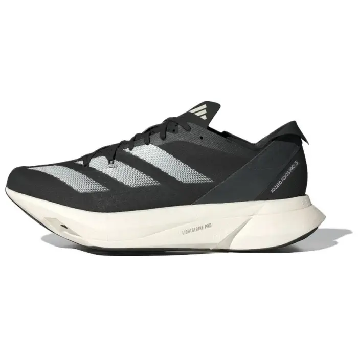 Adizero Adios Pro 3 Comode Leggere Antiscivolo Resistenti Scarpe da Corsa Maratona Low-Top Uomo Scarpe da Corsa Nero Argento ID3701 45⅓