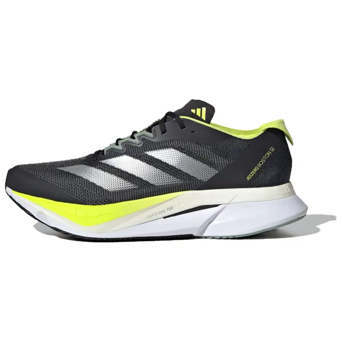 Adizero Boston 12 Aurora Ink Argento Metallico Verde Pulsante Sneakers Uomo Nere JI4477 40