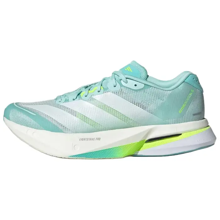 Adizero Boston 13 Semi Flash Aqua Scarpe da Ginnastica da Donna Verde Zero-Metallico Lucido-Limone JS4957 38