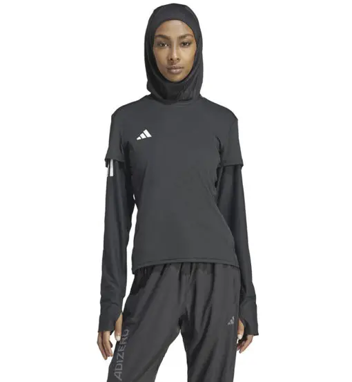 adidas Adizero W - maglia running a manica lunga - donna Black