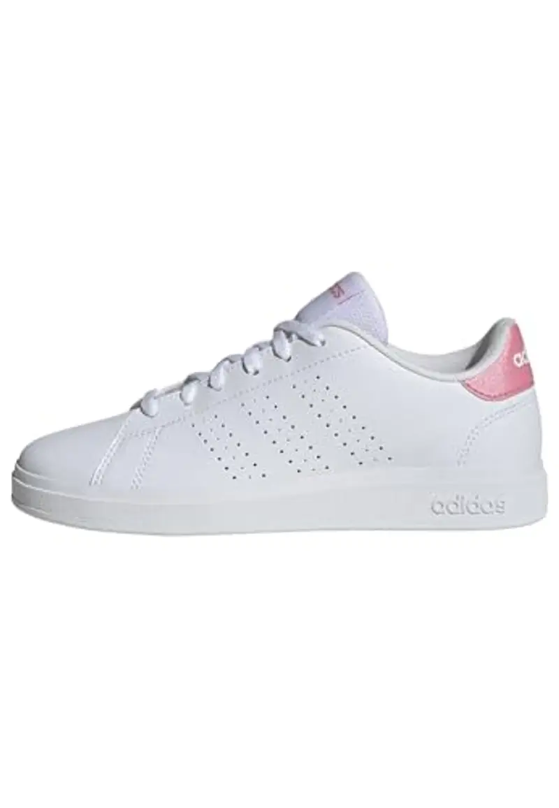 adidas Advantage Base 2.0 Shoes Junior, Scarpe da Tennis Unisex-Adulto, Cloud White/Bliss Pink/Core Black, 37 1/3 EU