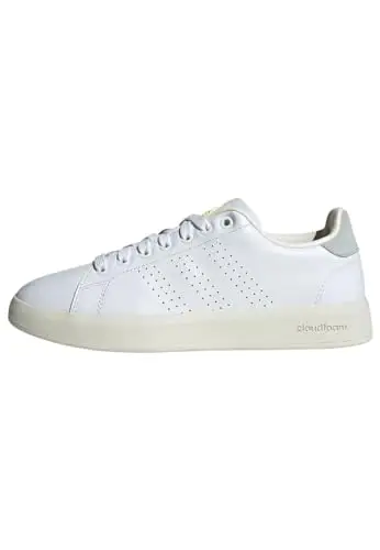 adidas Advantage Premium Leather Shoes, Scarpe Donna, Cloud White/Cloud White/Silver, 36 2/3 EU