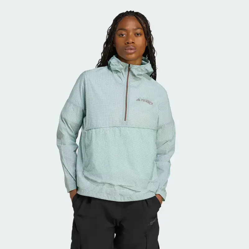 Adidas Anorak Terrex Xploric Wind Semi Flash Aqua
